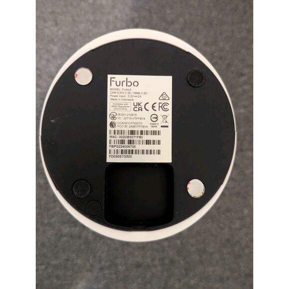 FURBO 2.5T Dog Cat Camera Treat Tosser Full 2-way HD Wifi Pet Cam No Power Cord - Picture 3 of 4